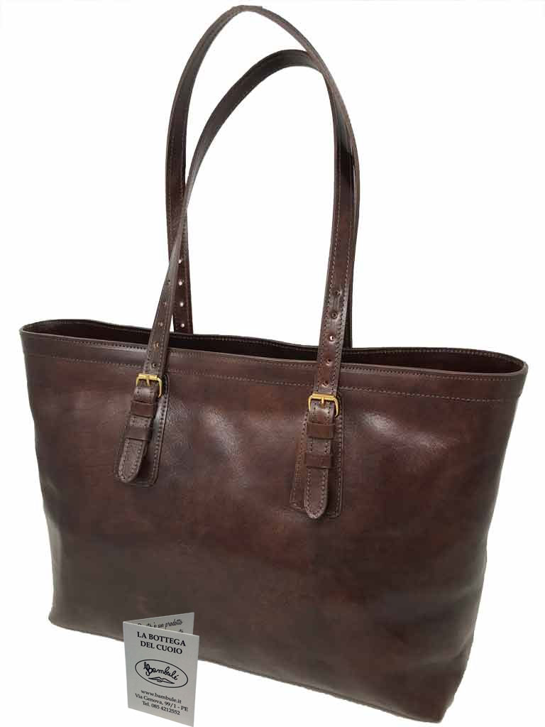 Shopper in cuoio