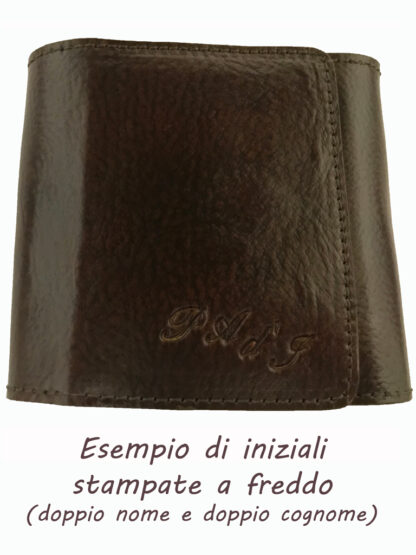 porta fiale da borsa, in cuoio