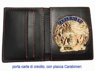 porta carte con porta placca Carabinieri