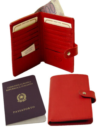 porta passaporto con porta carte e banconote